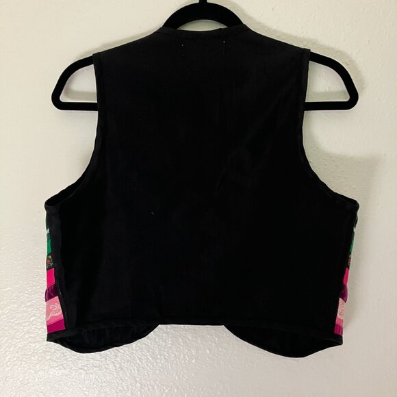 Vintage Aunt Abigail's Attic Striped Fabric Vest Size Medium - Picture 9 of 9